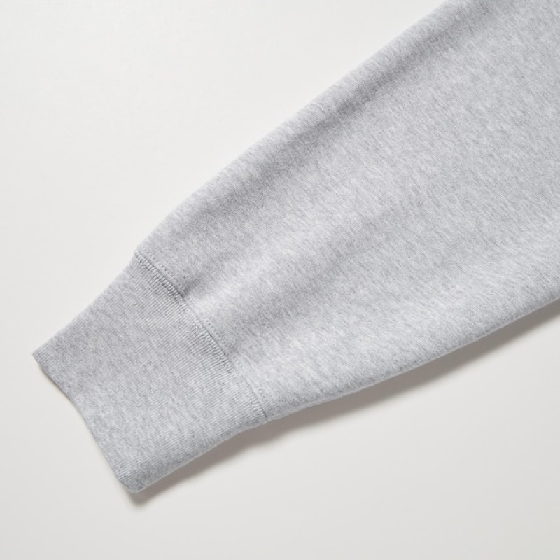 Uniqlo Sweat Full-Zip Muške Majica s Kapuljačom Crne | 8903-RWBQZ