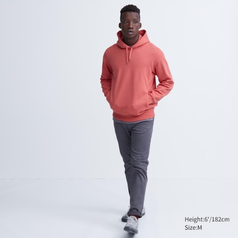 Uniqlo Sweat Pullover Long-Sleeve Muške Majica s Kapuljačom Roze | 9081-FSETA