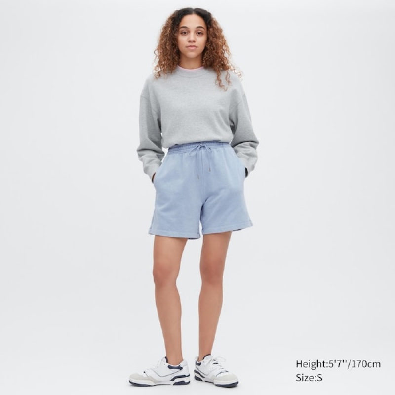 Uniqlo Sweat Ženske Kratke Hlače Plave | 5896-TEUZX