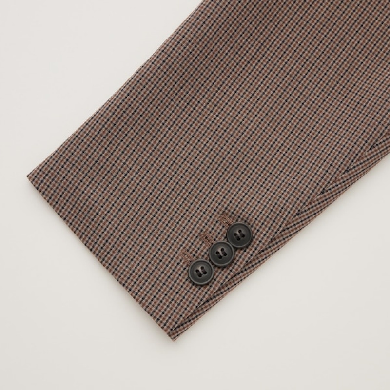 Uniqlo Tailored Ženske jackets Smeđe | 6057-ZOMVE