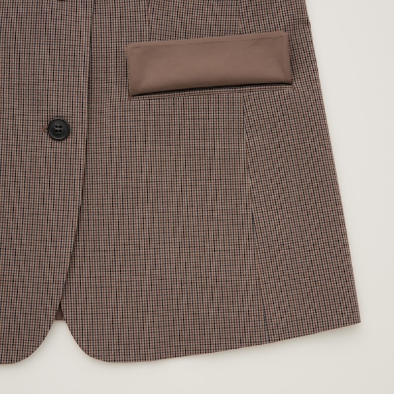 Uniqlo Tailored Ženske jackets Smeđe | 6057-ZOMVE