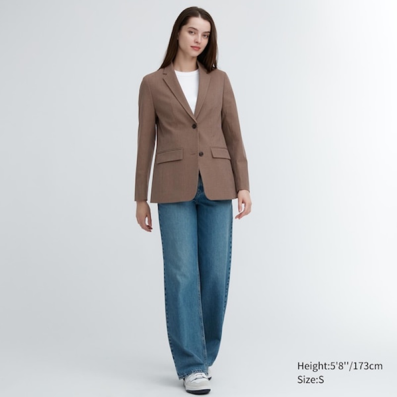 Uniqlo Tailored Ženske jackets Smeđe | 6057-ZOMVE