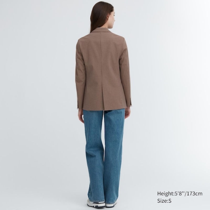 Uniqlo Tailored Ženske jackets Smeđe | 6057-ZOMVE