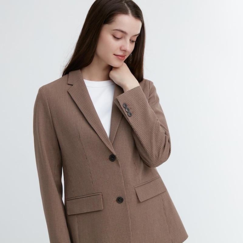 Uniqlo Tailored Ženske jackets Smeđe | 6057-ZOMVE
