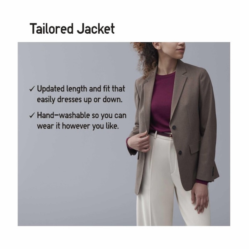 Uniqlo Tailored Ženske jackets Tamno Sive | 1746-WCIQM