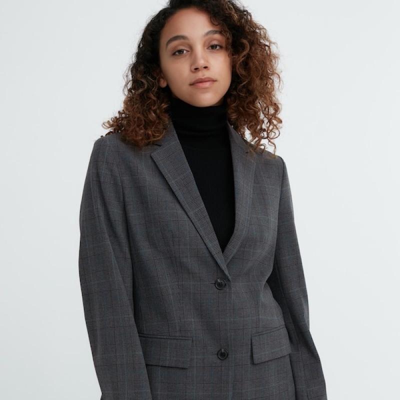 Uniqlo Tailored Ženske jackets Tamno Sive | 1746-WCIQM