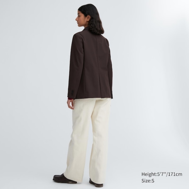 Uniqlo Tailored Ženske jackets Tamno Smeđe | 9732-RSTLU