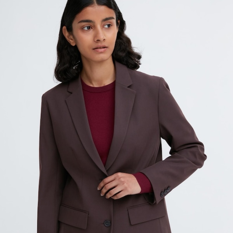 Uniqlo Tailored Ženske jackets Tamno Smeđe | 9732-RSTLU