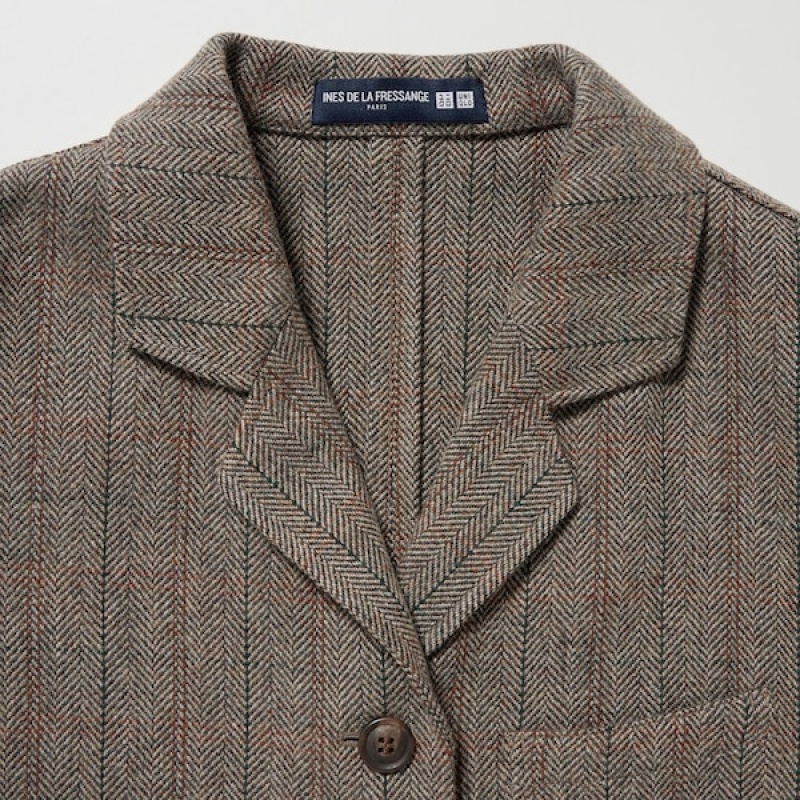 Uniqlo Tweed Checked Ženske Kombinezoni Sive | 4563-XOZFQ