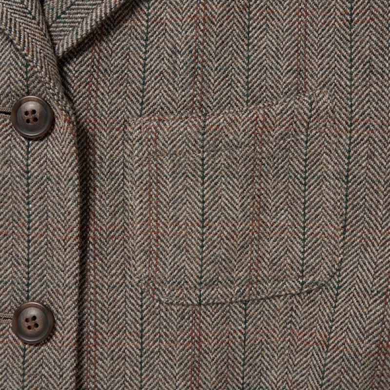 Uniqlo Tweed Checked Ženske Kombinezoni Sive | 4563-XOZFQ