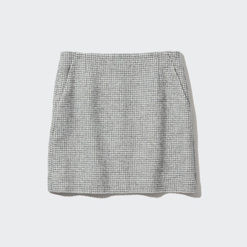 Uniqlo Tweed Mini Ženske Suknje Sive | 2945-OWJEF