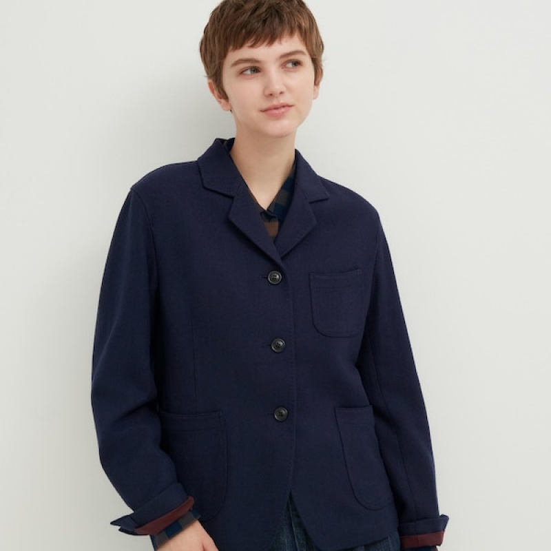 Uniqlo Tweed Ženske Kombinezoni Tamnoplave | 8419-LNBEJ
