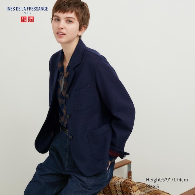 Uniqlo Tweed Ženske Kombinezoni Tamnoplave | 8419-LNBEJ