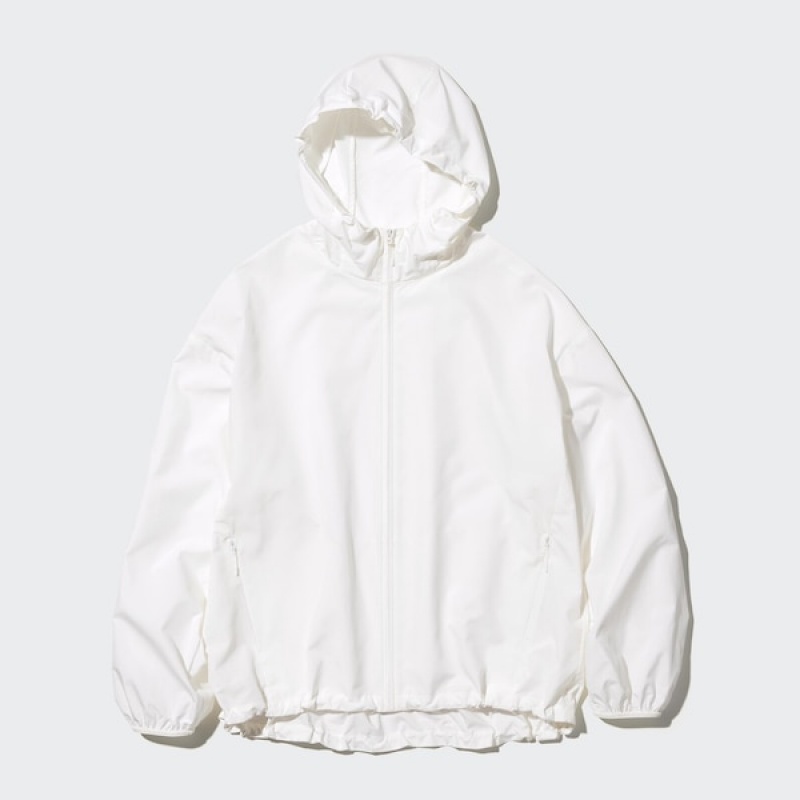 Uniqlo UV Protection Pocketable Ženske Parka Bijele | 6102-HGSWN