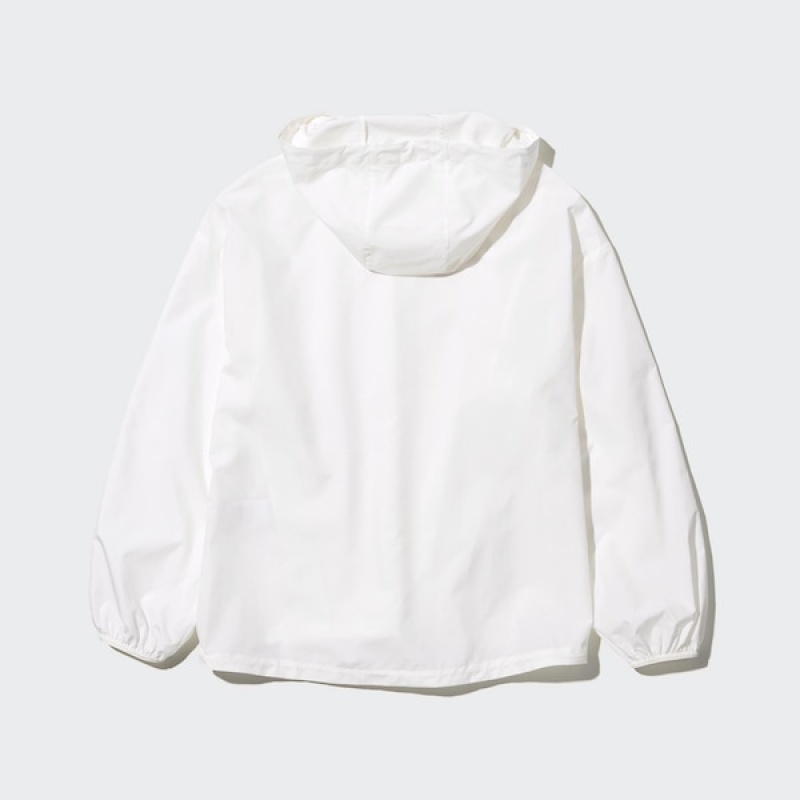 Uniqlo UV Protection Pocketable Ženske Parka Bijele | 6102-HGSWN