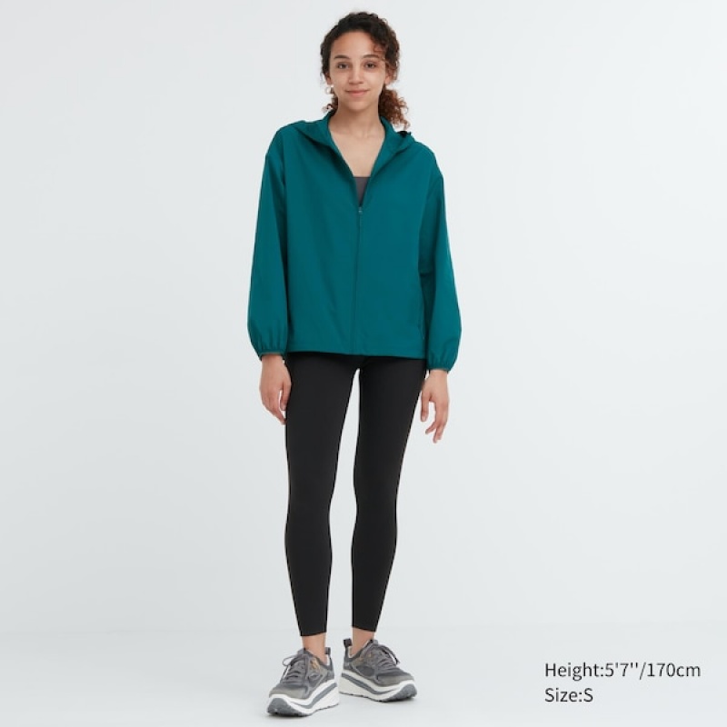 Uniqlo UV Protection Pocketable Ženske Parka Zelene | 2409-OYLZM