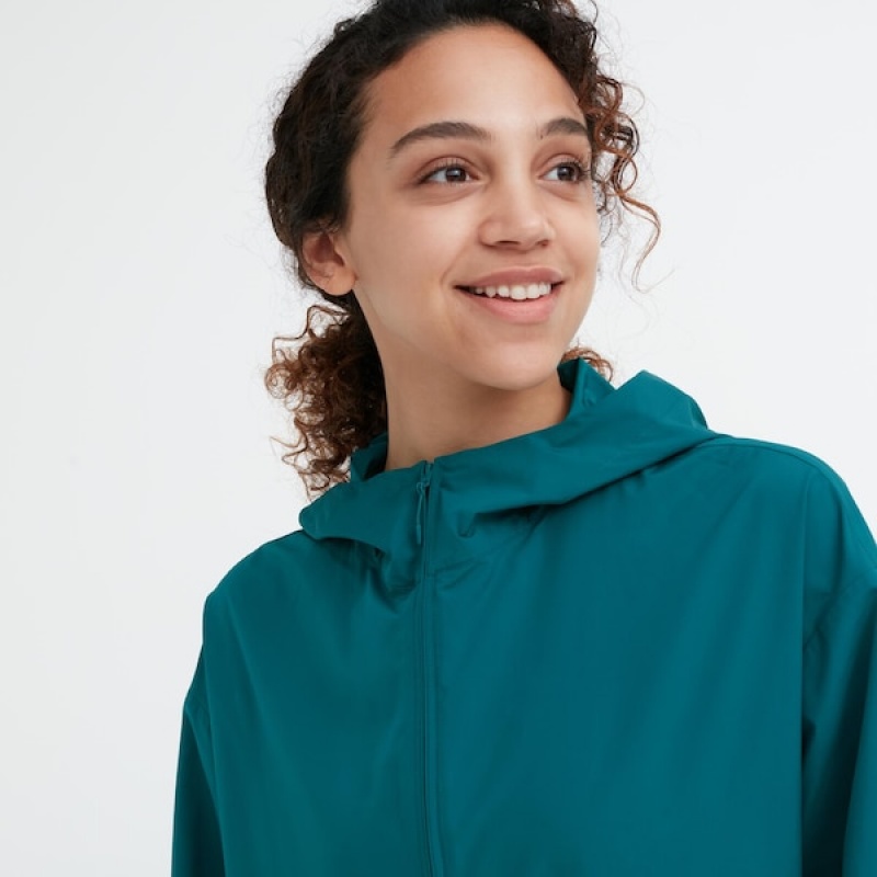Uniqlo UV Protection Pocketable Ženske Parka Zelene | 2409-OYLZM