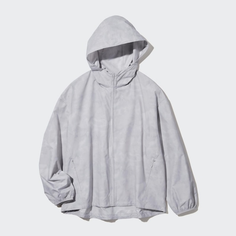 Uniqlo UV Protection Printed Pocketable Ženske Parka Sive | 5480-WFYEG