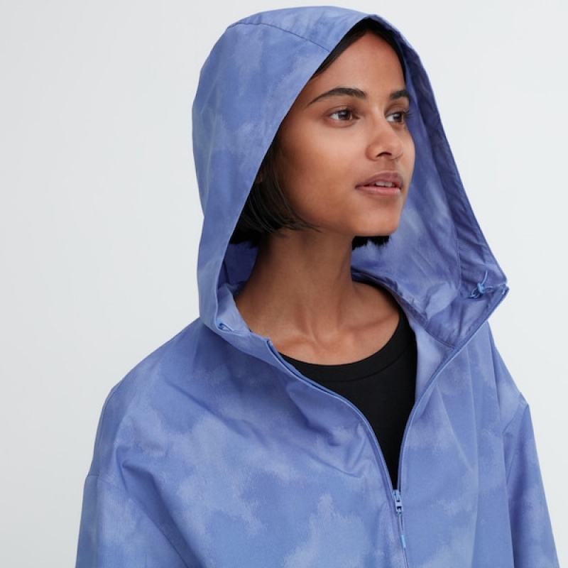 Uniqlo UV Protection Printed Pocketable Ženske Parka Plave | 1568-SUZQO