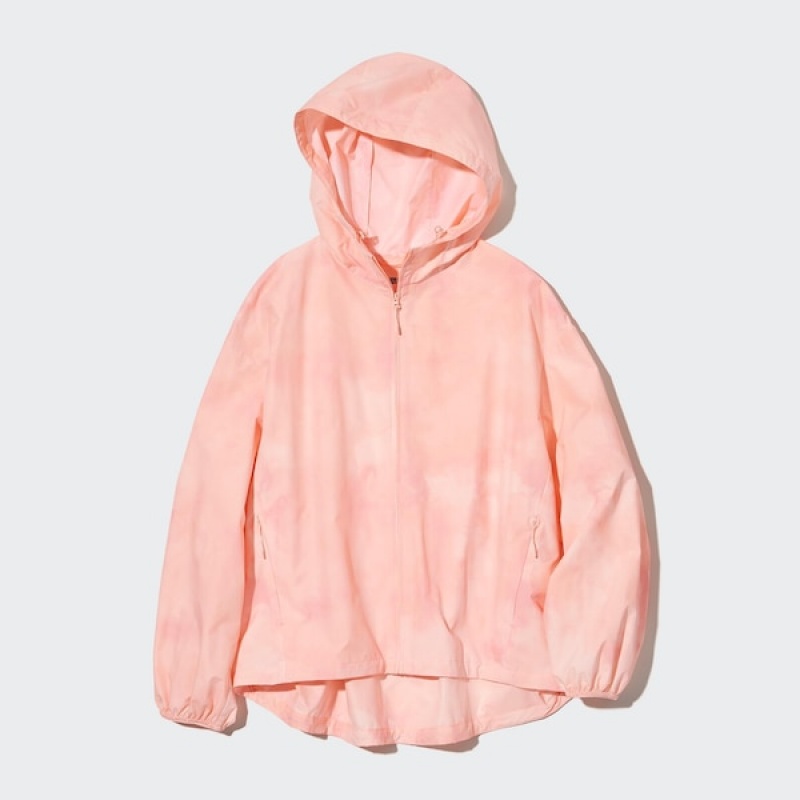 Uniqlo UV Protection Printed Pocketable Ženske Parka Roze | 3612-OJGUR