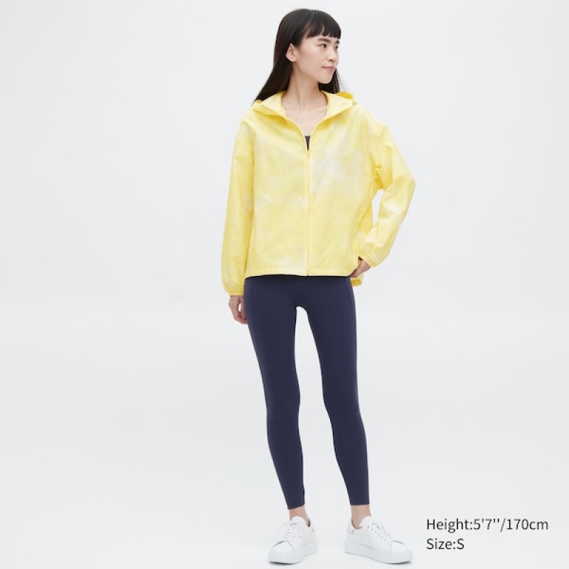 Uniqlo UV Protection Printed Pocketable Ženske Parka Žute | 5406-FJIUA
