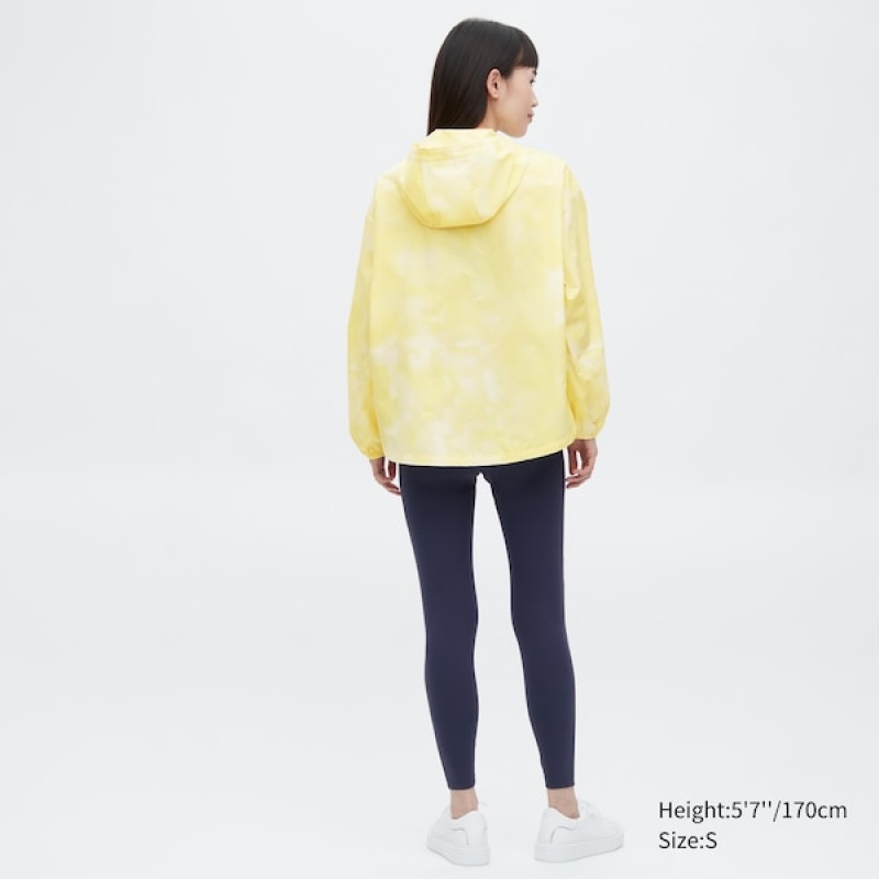 Uniqlo UV Protection Printed Pocketable Ženske Parka Žute | 5406-FJIUA