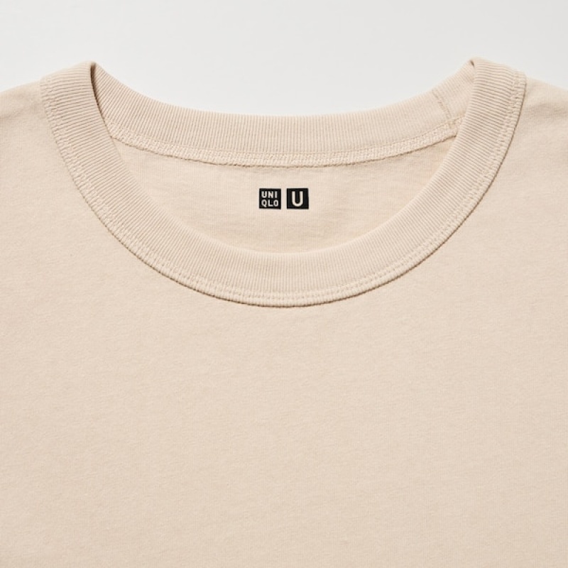Uniqlo U Crew Neck Short-Sleeve Muške Majice Žute | 2473-PCXHU