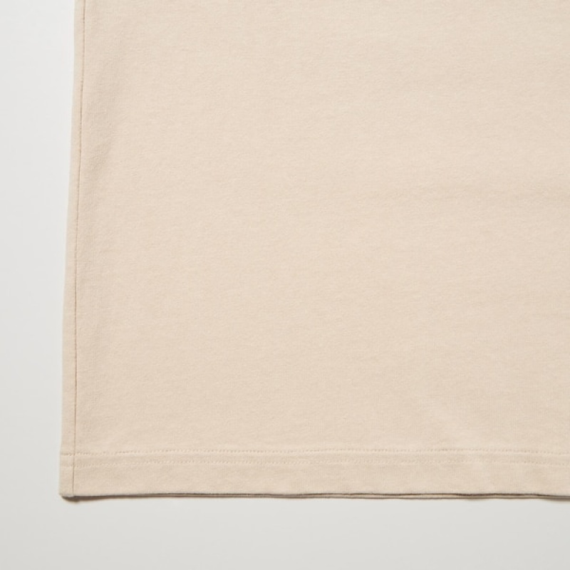 Uniqlo U Crew Neck Short-Sleeve Muške Majice Žute | 2473-PCXHU