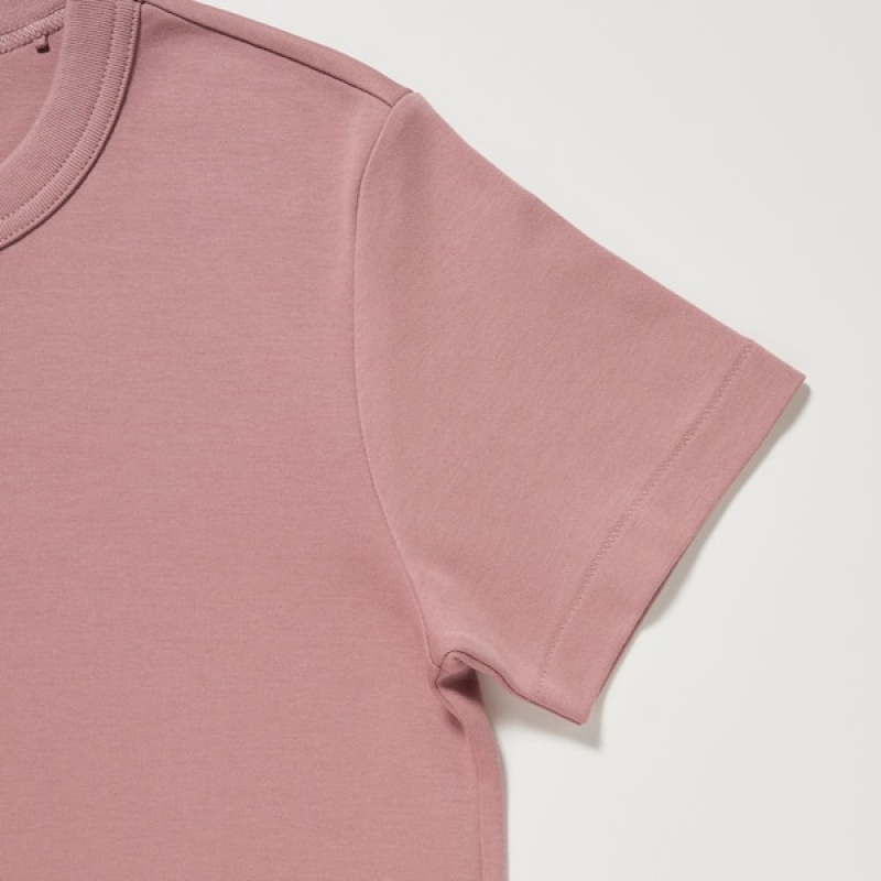 Uniqlo U Crew Neck Short-Sleeve Ženske Majice Roze | 8150-BMRHN