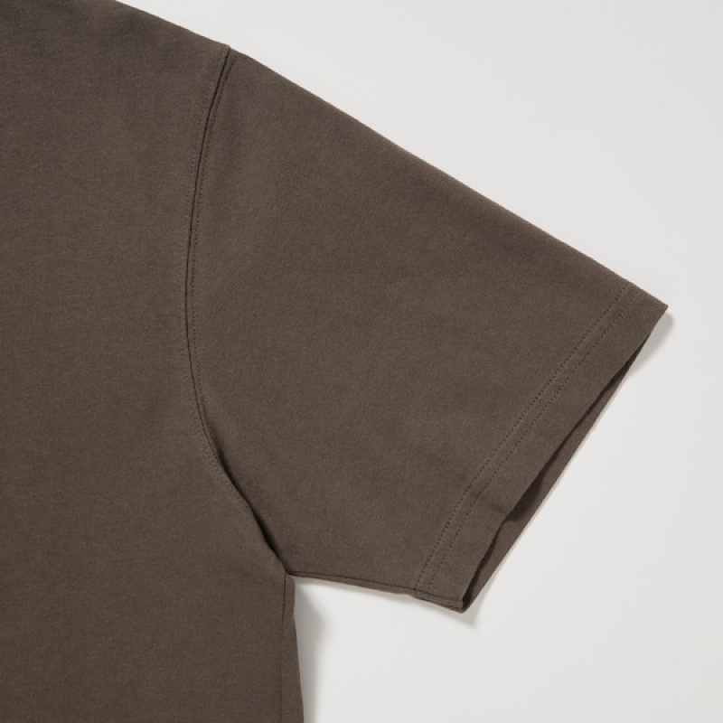 Uniqlo U Crew Neck Short-Sleeve Ženske Majice Tamno Sive | 4183-KRPUS