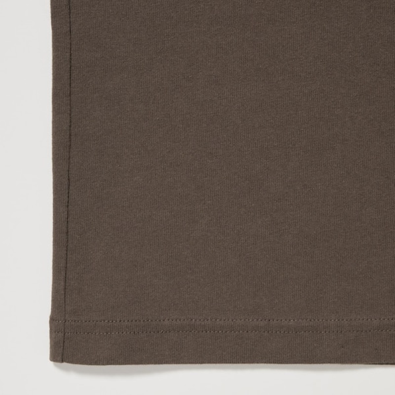 Uniqlo U Crew Neck Short-Sleeve Ženske Majice Tamno Sive | 4183-KRPUS