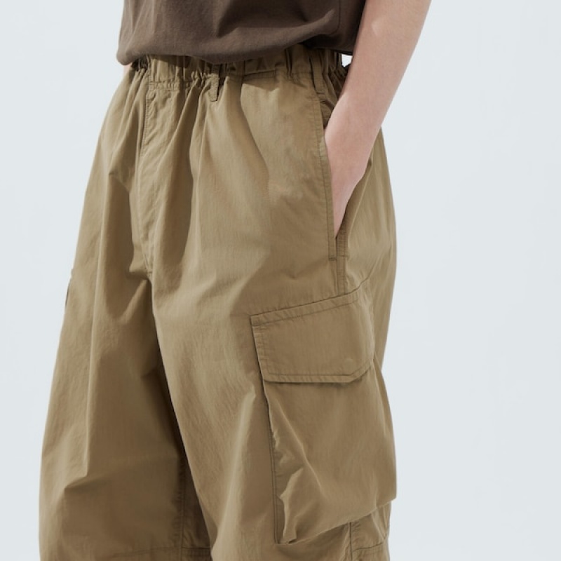 Uniqlo U Wide-Fit Parachute Cargo Muške Hlače Kaki Boja | 2714-EVBOR