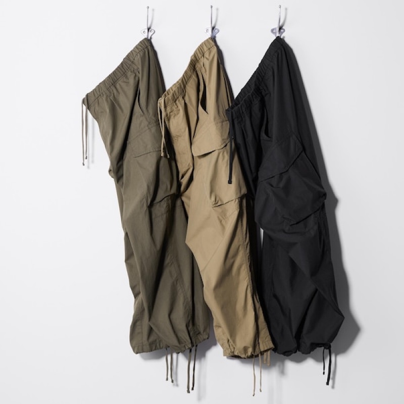 Uniqlo U Wide-Fit Parachute Cargo Muške Hlače Kaki Boja | 2714-EVBOR