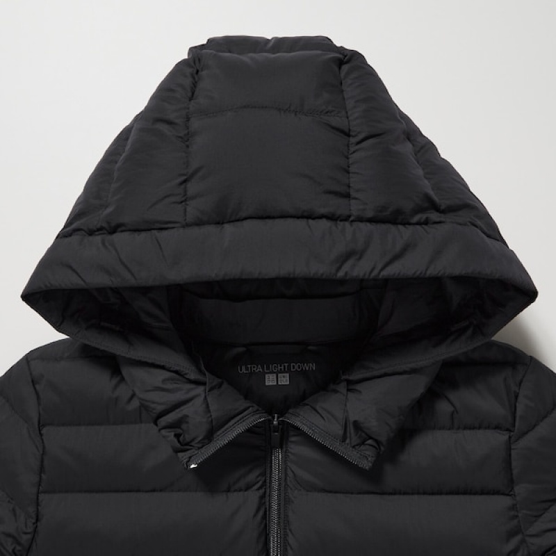 Uniqlo Ultra Light Down Long Ženske Kaputi Crne | 1907-TIQRX