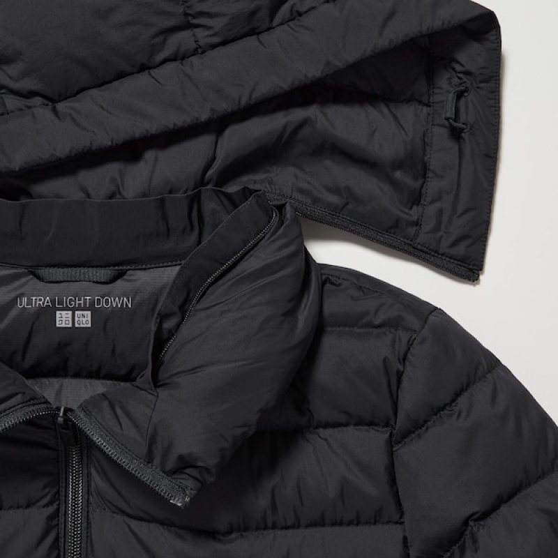 Uniqlo Ultra Light Down Long Ženske Kaputi Crne | 1907-TIQRX