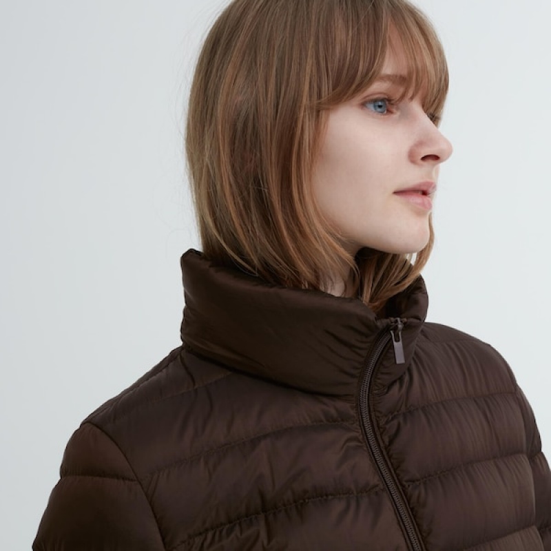 Uniqlo Ultra Light Down Long Ženske Kaputi Tamno Smeđe | 0694-ACVPR