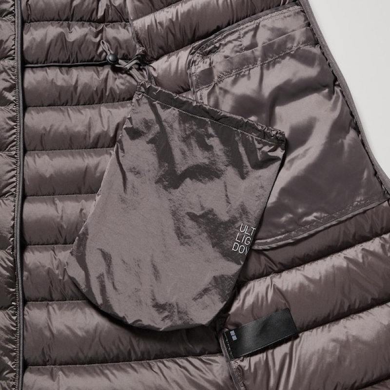 Uniqlo Ultra Light Down Long Ženske Kaputi Smeđe | 8340-YRUPJ