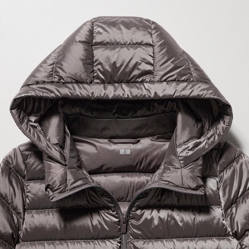 Uniqlo Ultra Light Down Long Ženske Kaputi Smeđe | 8340-YRUPJ