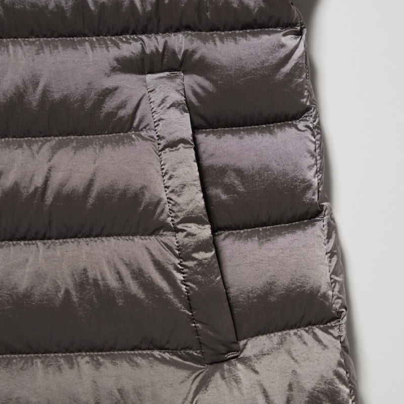 Uniqlo Ultra Light Down Long Ženske Kaputi Smeđe | 8340-YRUPJ