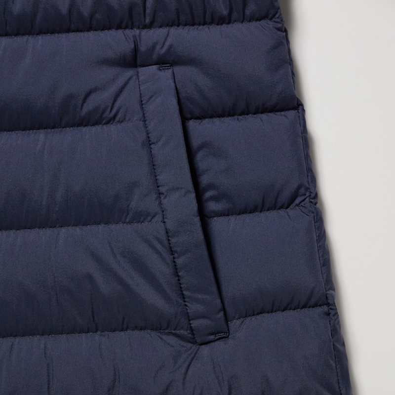 Uniqlo Ultra Light Down Long Ženske Kaputi Tamnoplave | 6291-WJQOV