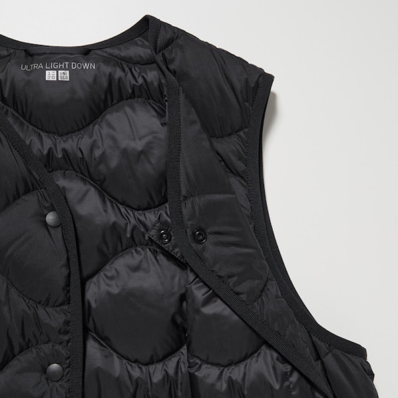 Uniqlo Ultra Light Down Long Ženske Prsluk Crne | 1067-PSKNA