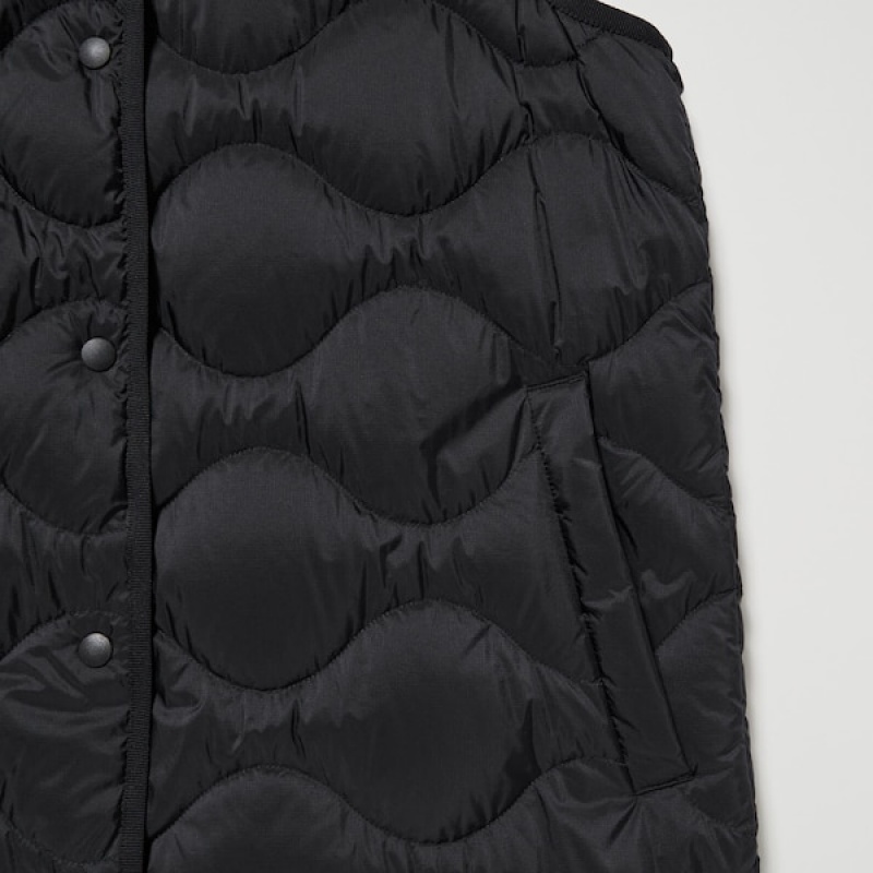 Uniqlo Ultra Light Down Long Ženske Prsluk Crne | 1067-PSKNA
