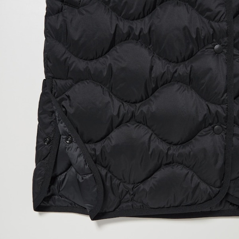 Uniqlo Ultra Light Down Long Ženske Prsluk Crne | 1067-PSKNA