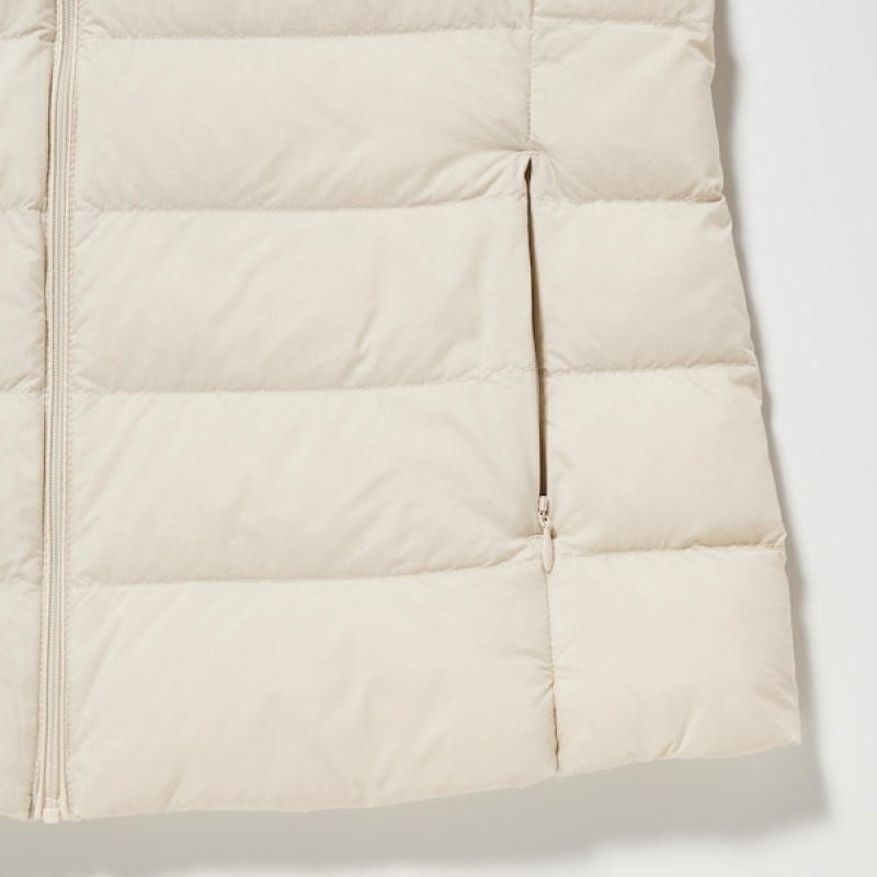 Uniqlo Ultra Light Down Ženske Prsluk Bijele | 7092-UGPVQ