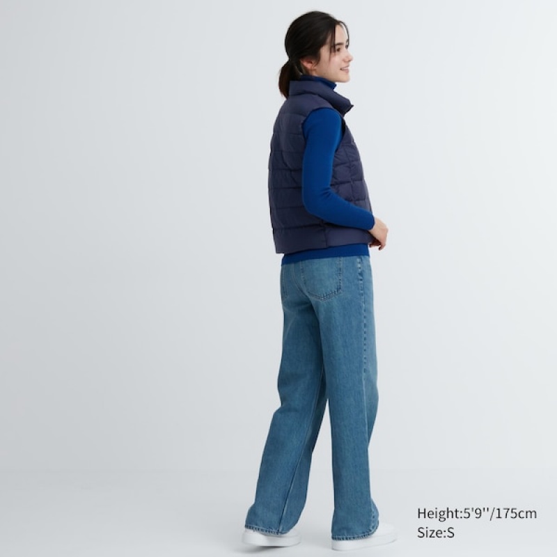 Uniqlo Ultra Light Down Ženske Prsluk Tamnoplave | 8761-THAGV