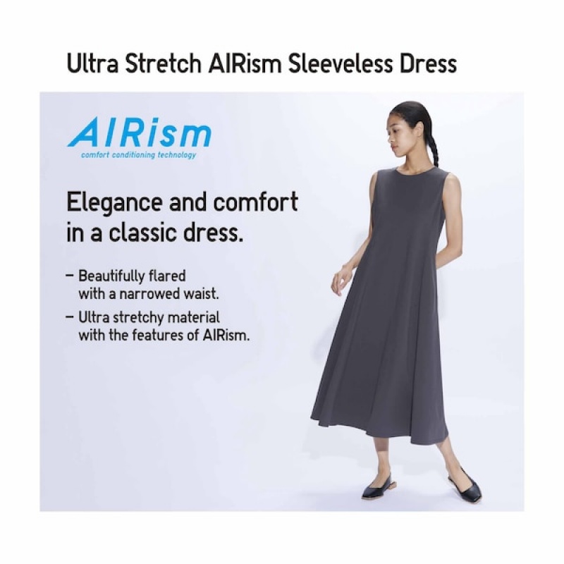 Uniqlo Ultra Stretch AIRism Sleeveless Ženske Haljina Žute | 3704-JXHZT