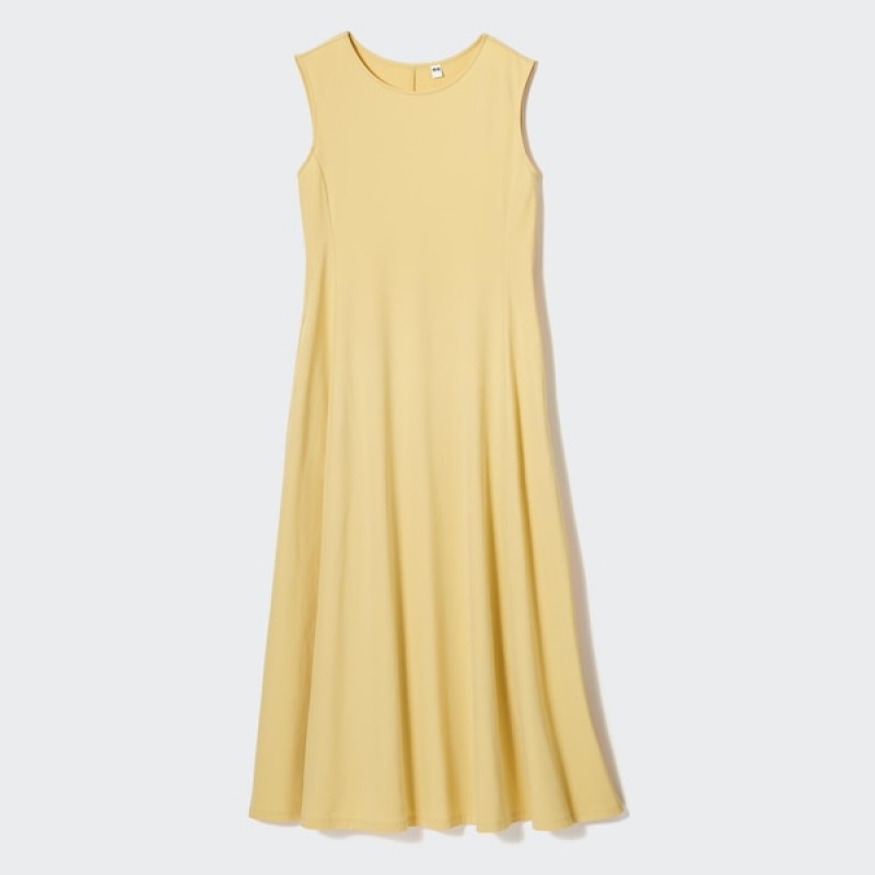 Uniqlo Ultra Stretch AIRism Sleeveless Ženske Haljina Žute | 3704-JXHZT