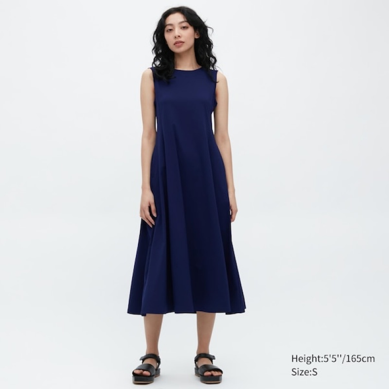 Uniqlo Ultra Stretch AIRism Sleeveless Ženske Haljina Tamnoplave | 4198-HLJYO