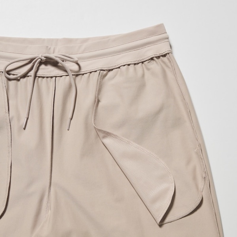 Uniqlo Ultra Stretch AIRism Ženske Jogger Hlače Bež | 4380-NBFWD