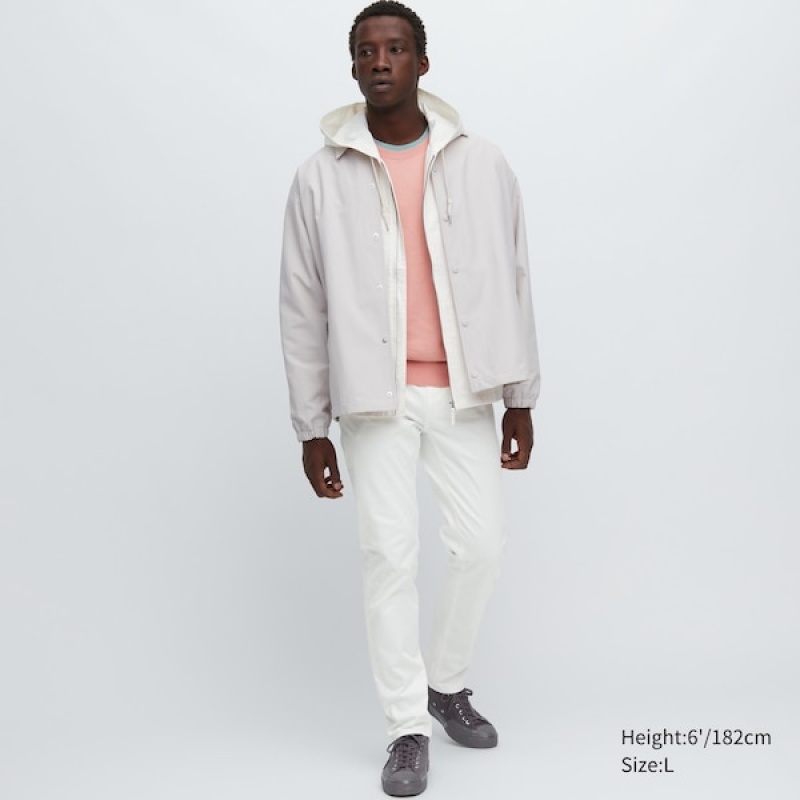 Uniqlo Ultra Stretch Color Muške Traperice Bijele | 5719-GSNQF